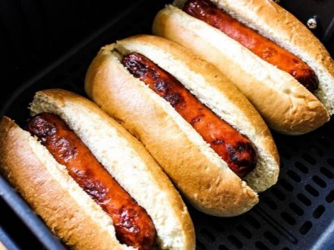 Easy Air Fryer Hot Dogs How To Cook From Fresh Or Frozen Hot Dogs