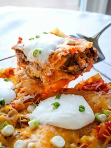 Cheesy Taco Lasagna with Noodles