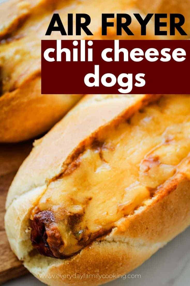 Air Fryer Chili Cheese Dogs Made in Just 5 Minutes