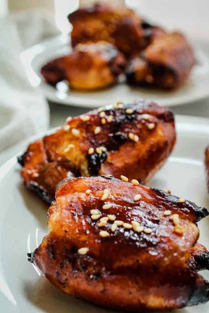 Air Fryer Fried Chicken Thighs with Hot Honey