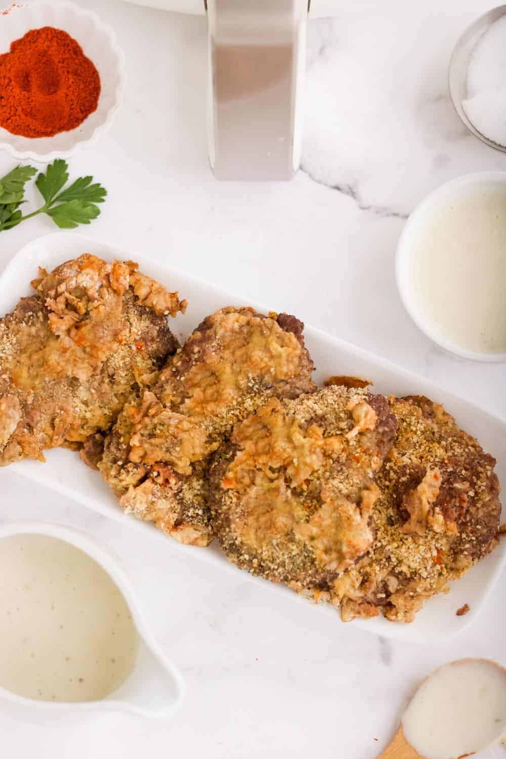 Air Fryer Chicken Fried Steak (From Fresh and Frozen)