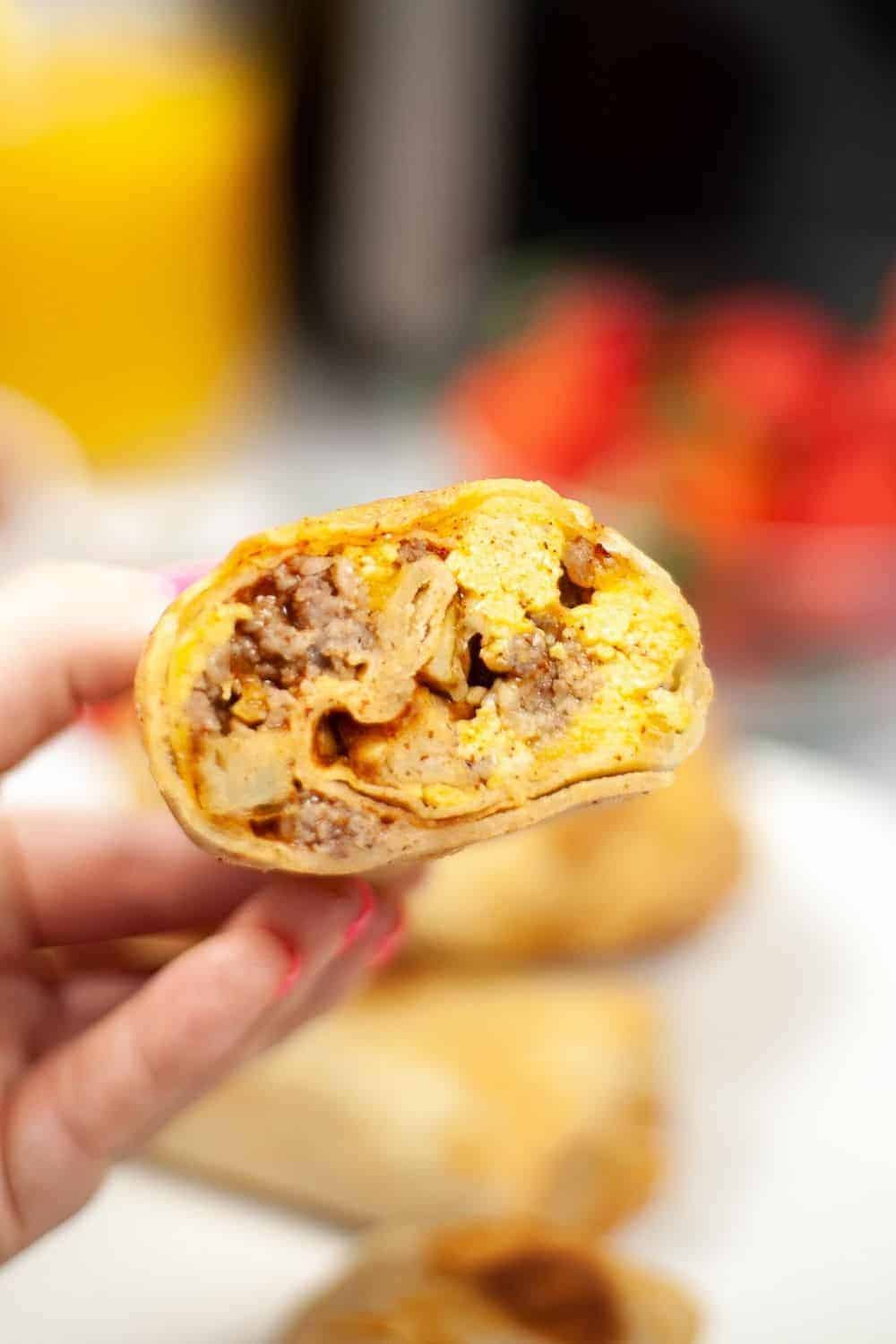 Air Fryer Breakfast Burritos (Fresh and Frozen) | Everyday Family Cooking