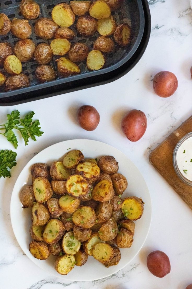 Roasted Air Fryer Baby Potatoes - Cook At Home Mom
