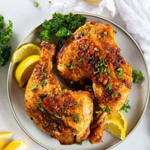 Air Fryer Chicken Leg Quarters | Everyday Family Cooking