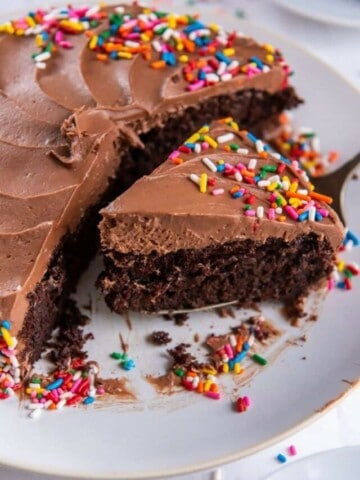 Rich and decadent chocolate cake made in air fryer