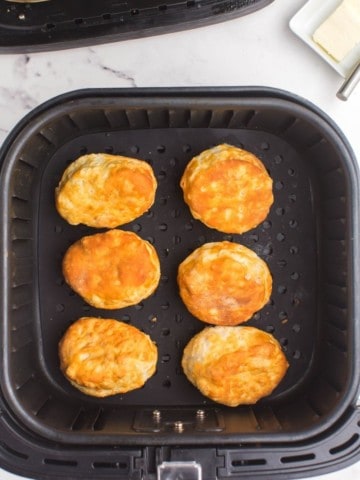 flip Pillsbury biscuits in air fryer