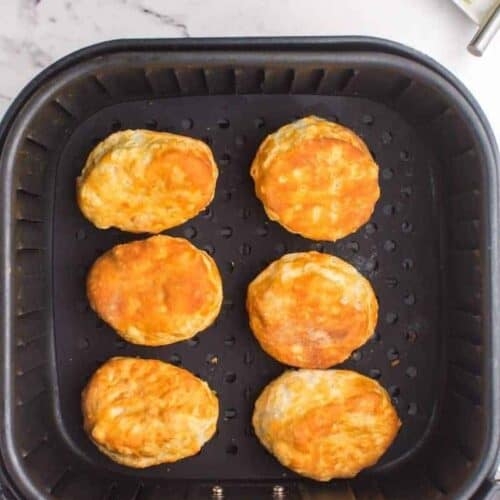 flip Pillsbury biscuits in air fryer