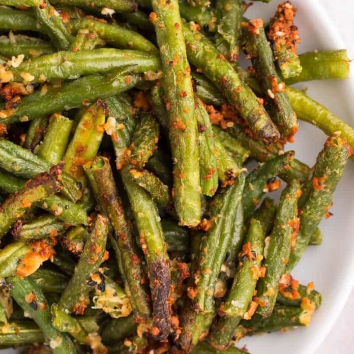 Air Fryer Frozen Green Beans (Two Ways!) – No Sweat Vegan