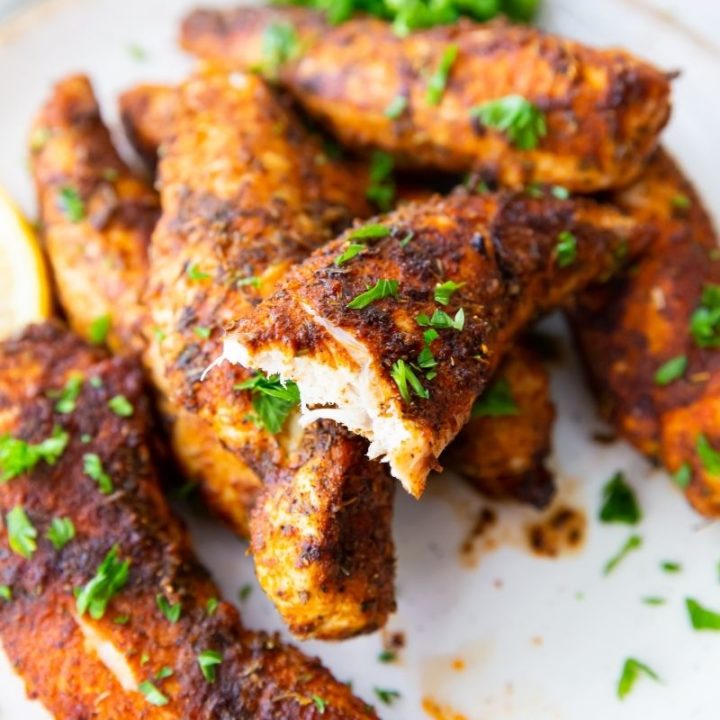Air Fryer Chicken Tenders - No Breading - Hungry Hobby