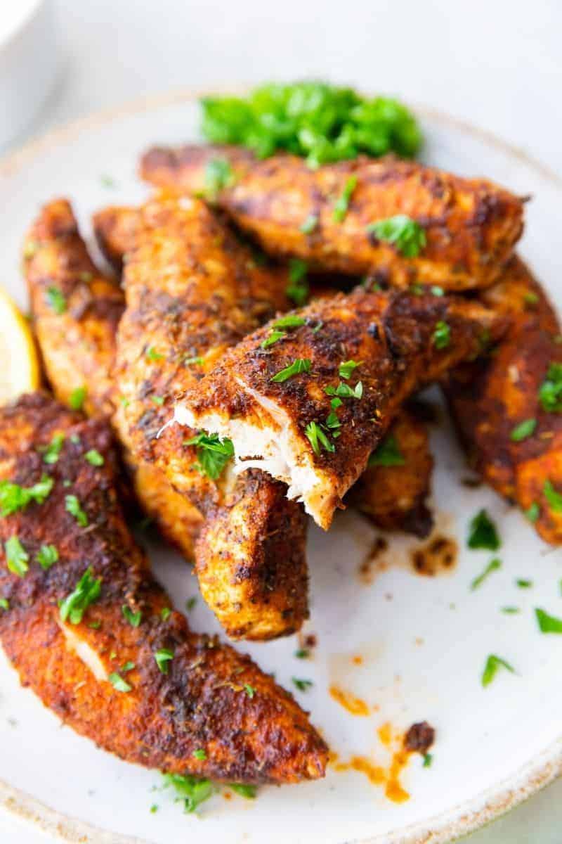 Air Fryer Chicken Tenders (No Breading) - A License To Grill