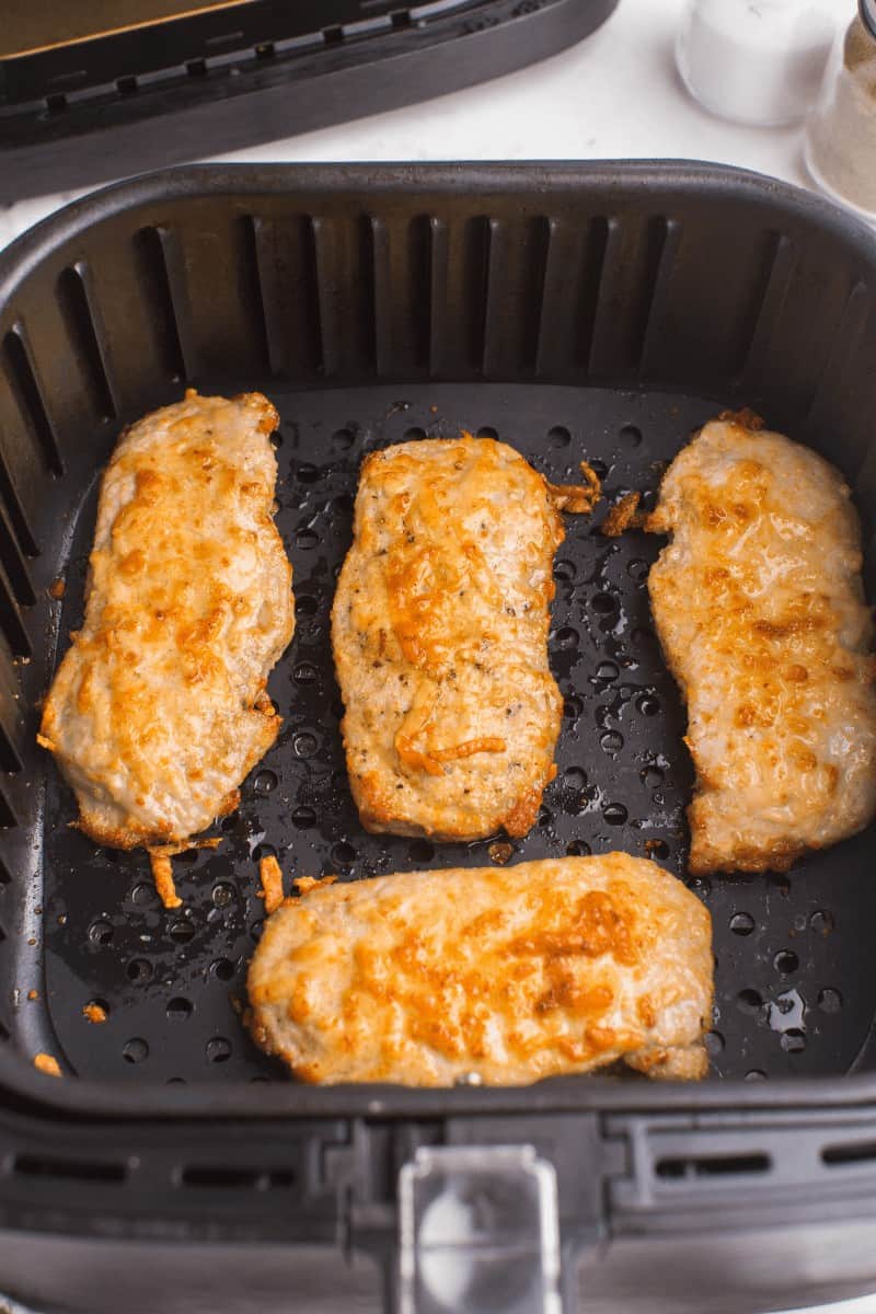 Air Fryer Parmesan Coated Pork Chops