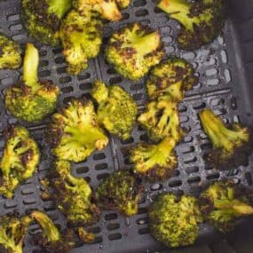flip broccoli over and cook an additional 10 minutes