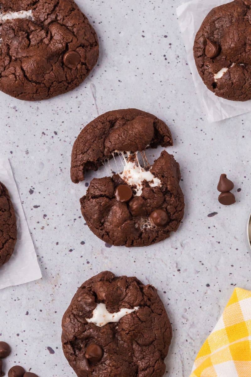 Chocolate Marshmallow Cookies - Sugar Salt Magic