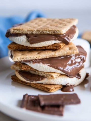 A stack of air fryer s'mores