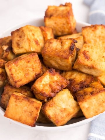 stack of air fried tofu