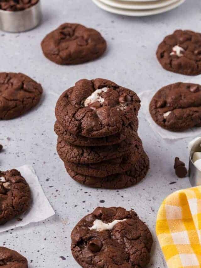 The BEST Chocolate Marshmallow Cookies