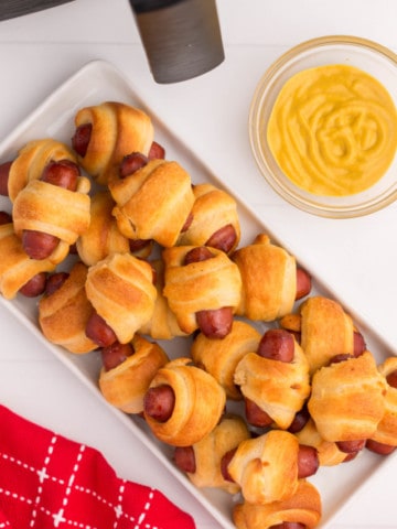 plate with pigs in a blanket