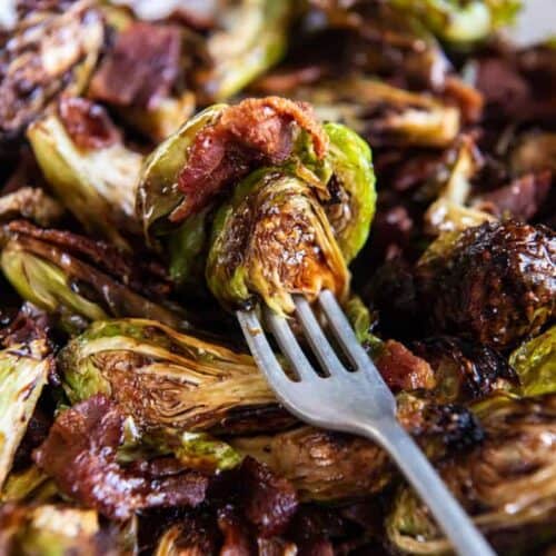 pile of air fryer brussels sprouts