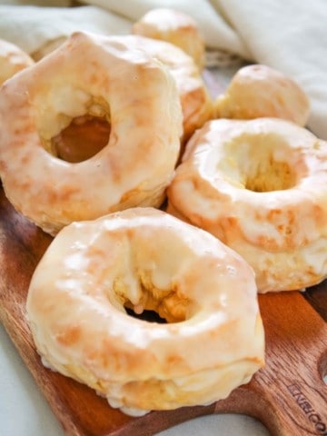 air fryer donuts in a stack