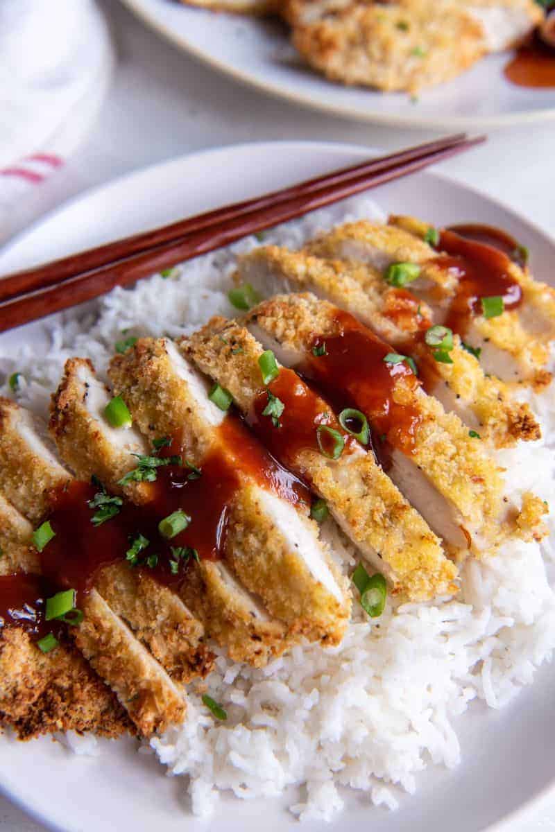 Air Fryer Chicken Katsu Bowl