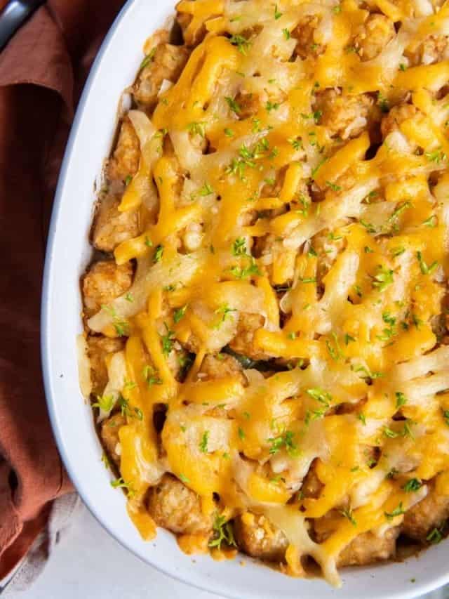 Delicious Green Bean Tater Tot Casserole!