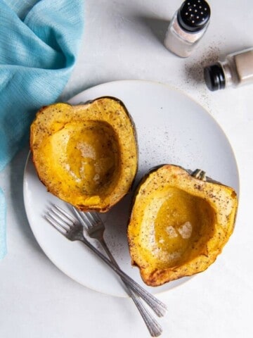 plate with acorn squash