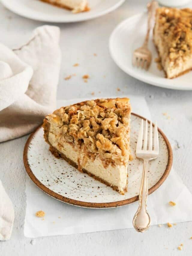 Best Ever Apple Crumble Cheesecake!