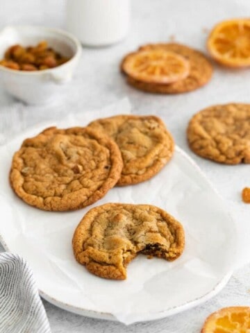 fruitcake cookie with bite out of it