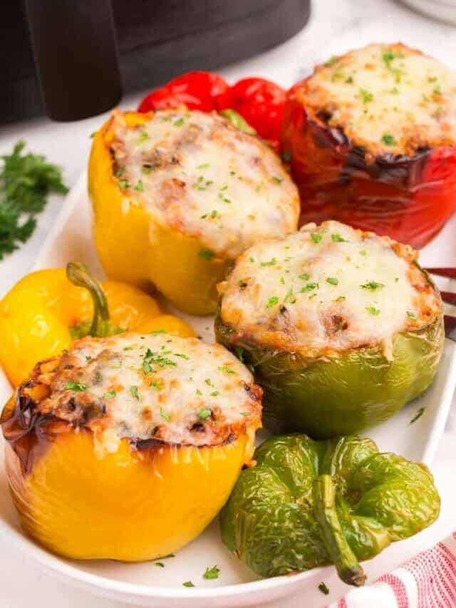 Delicious Air Fryer Stuffed Peppers!