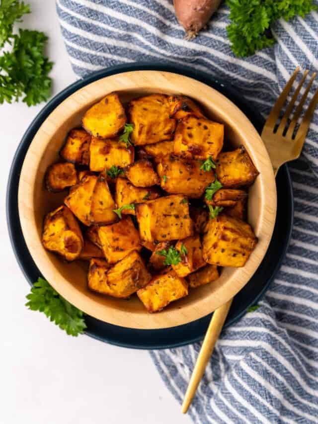 air-fryer-sweet-potato-cubes-everyday-family-cooking