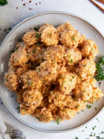 overhead shot of bang bang shrimp