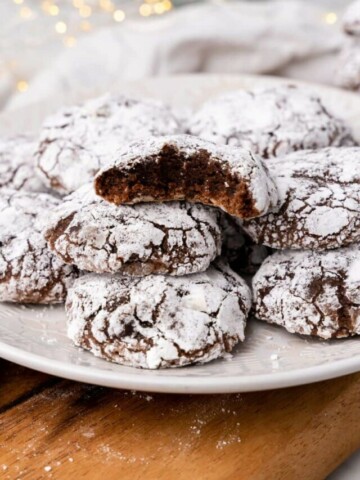 crinkle cookie with a bite out of it