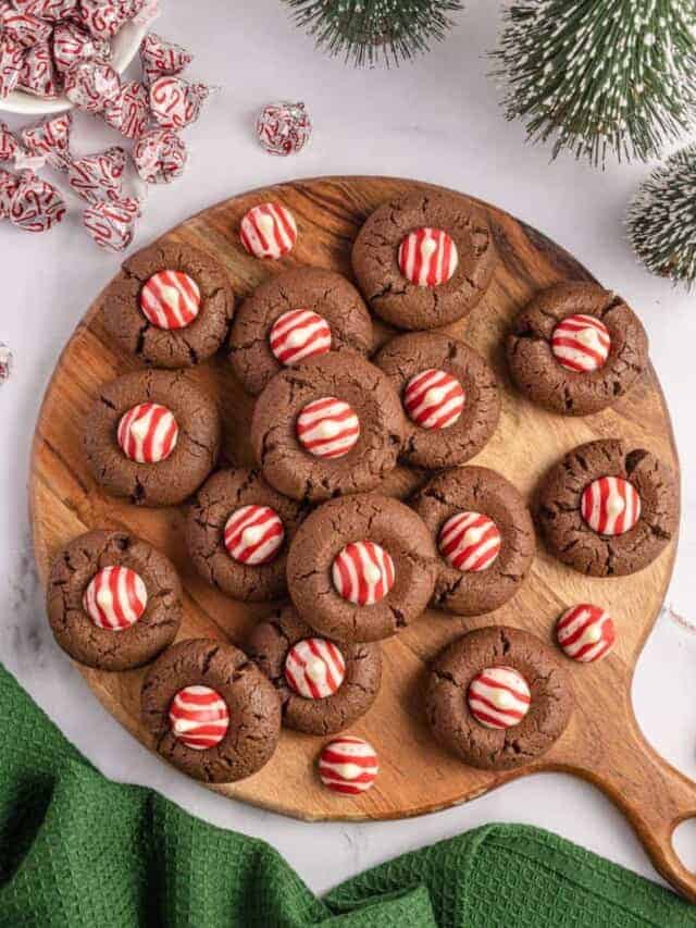 Amazing Chocolate Peppermint Kiss Cookies