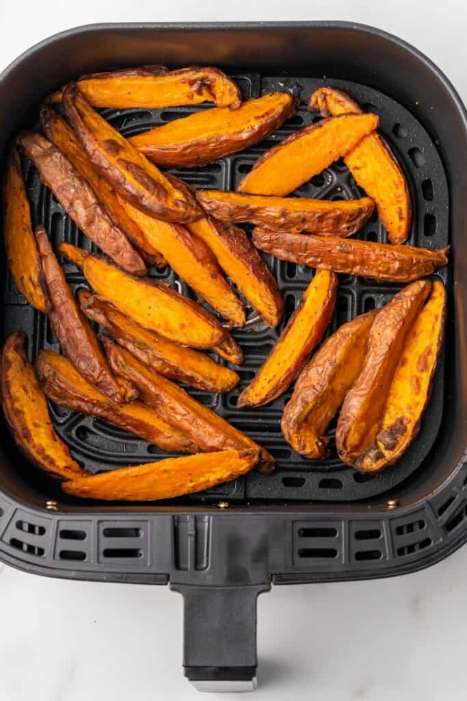 air fried sweet potato wedges