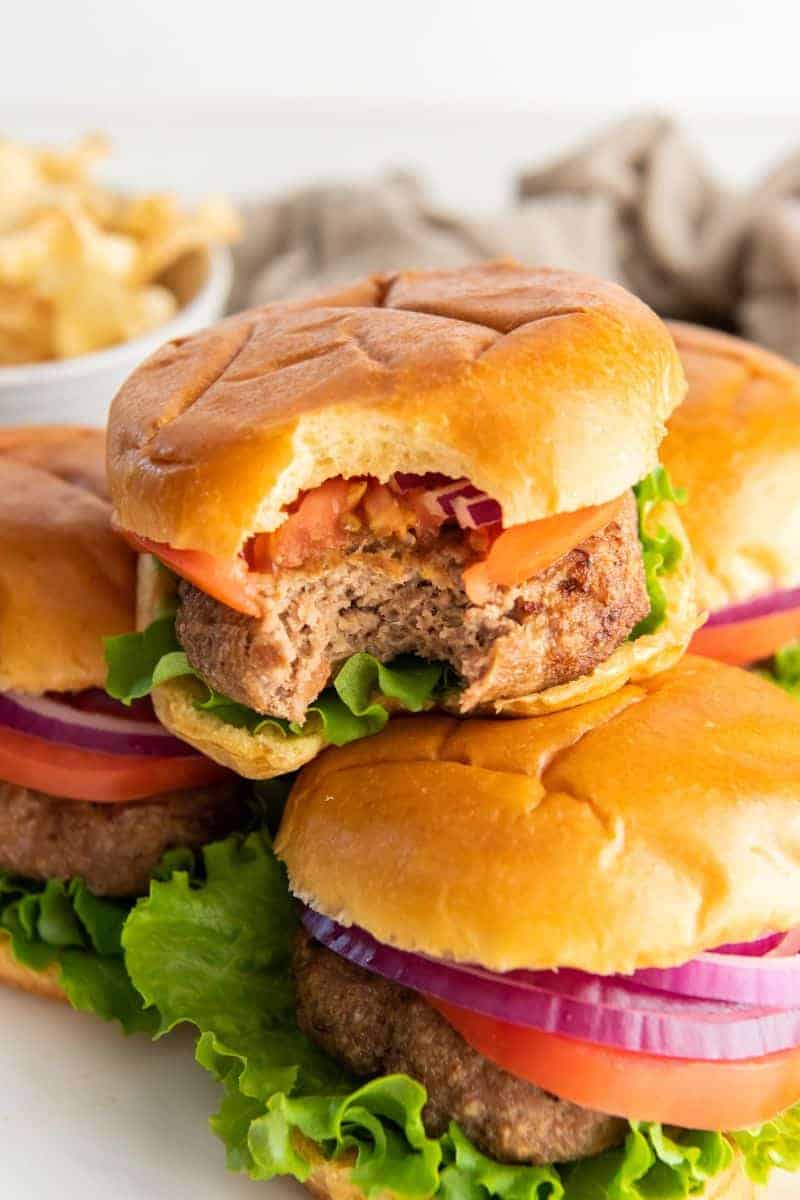 Air Fryer Turkey Burgers - Spend With Pennies