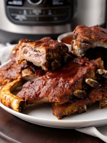 stack of bbq ribs