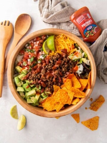 taco salad with catalina dressing