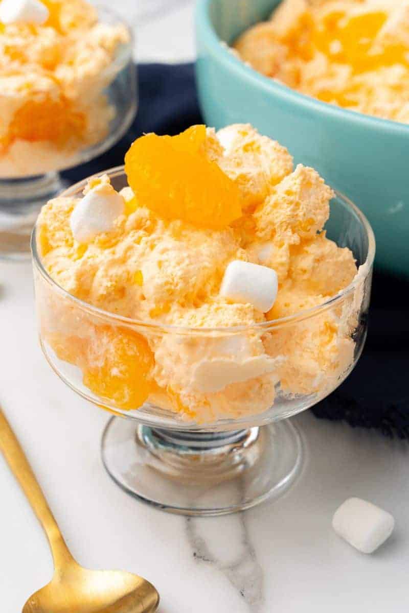 Creamsicle Marshmallow Gelatin Salad - Sweet ReciPEAs