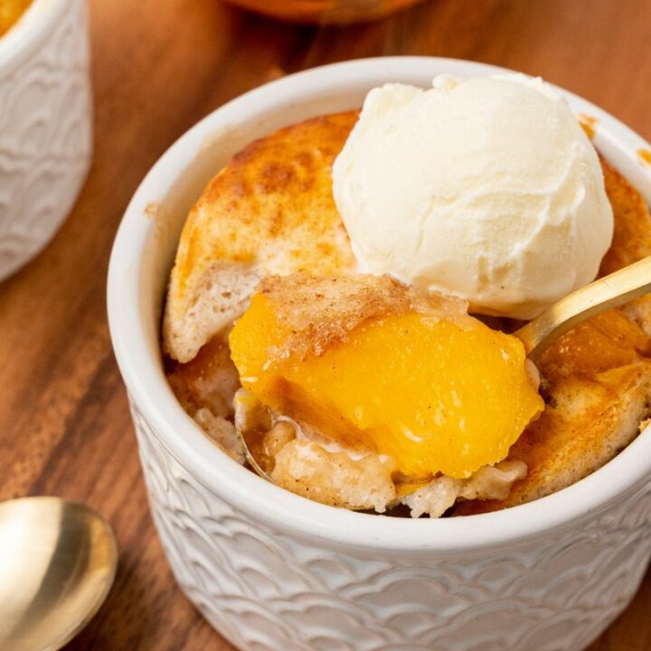 Air Fryer Peach Cobbler | Everyday Family Cooking