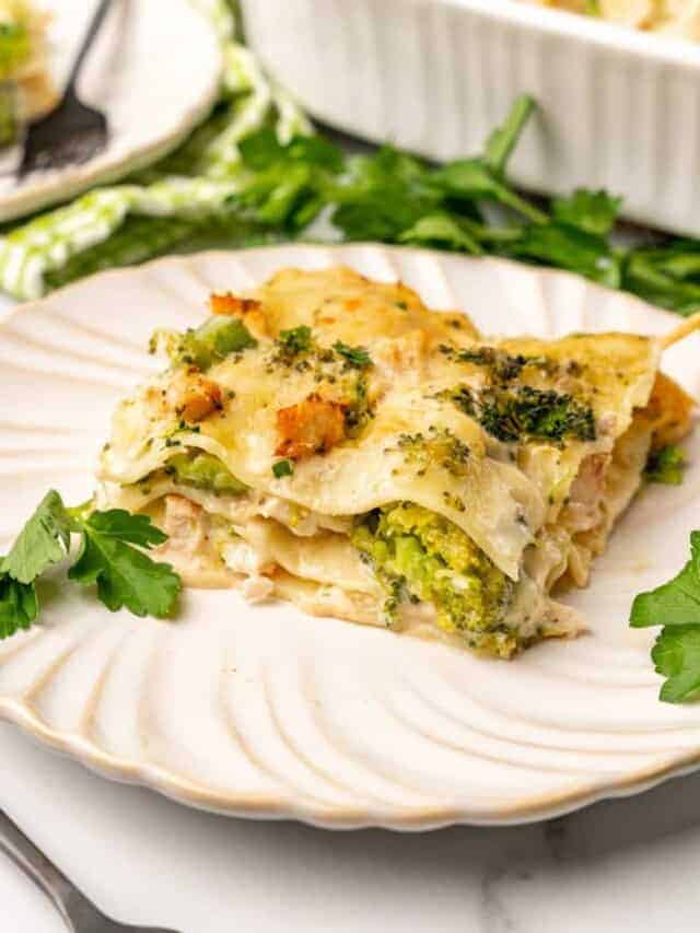 Easy Cheesy Chicken and Broccoli Lasagna