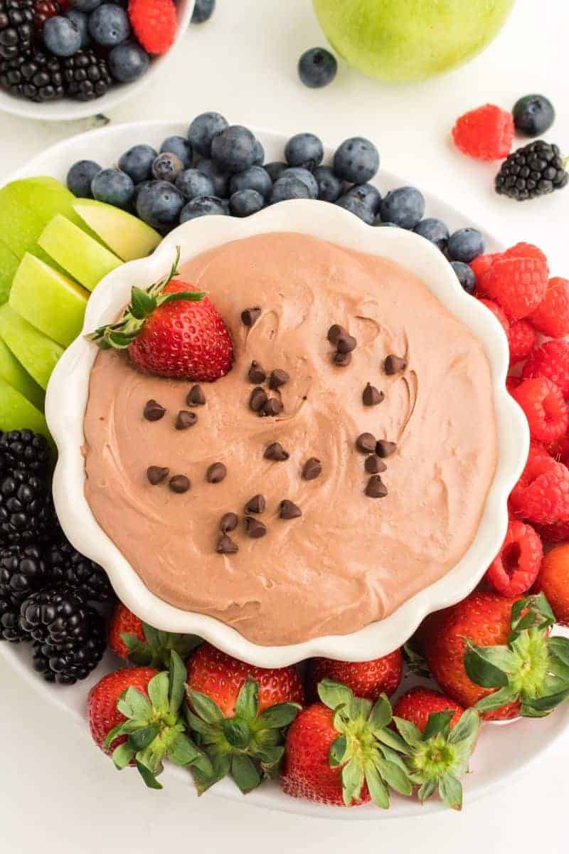 Healthy Chocolate Fruit Dip Meal Prep