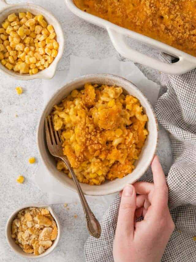 Macaroni Corn Casserole – easy dinner recipe!