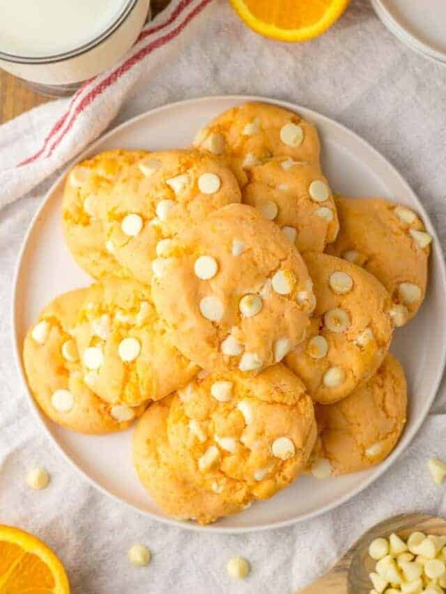 Super Easy Orange Creamsicle Cookies