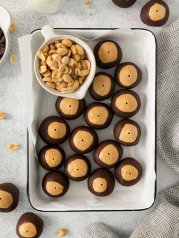 overhead shot of buckeyes recipe