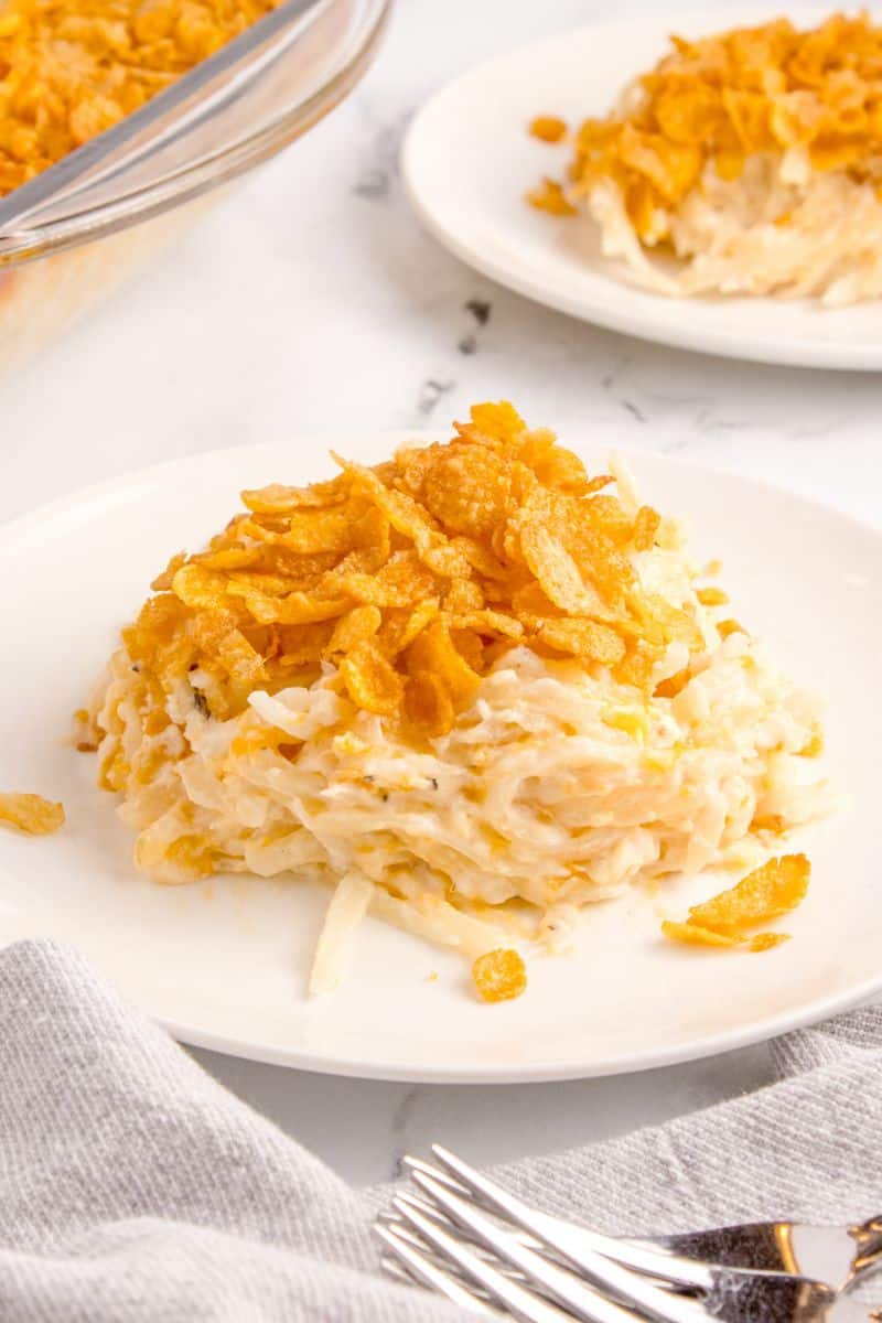 Hash Brown Casserole With Corn Flakes (Cheesy Potatoes)