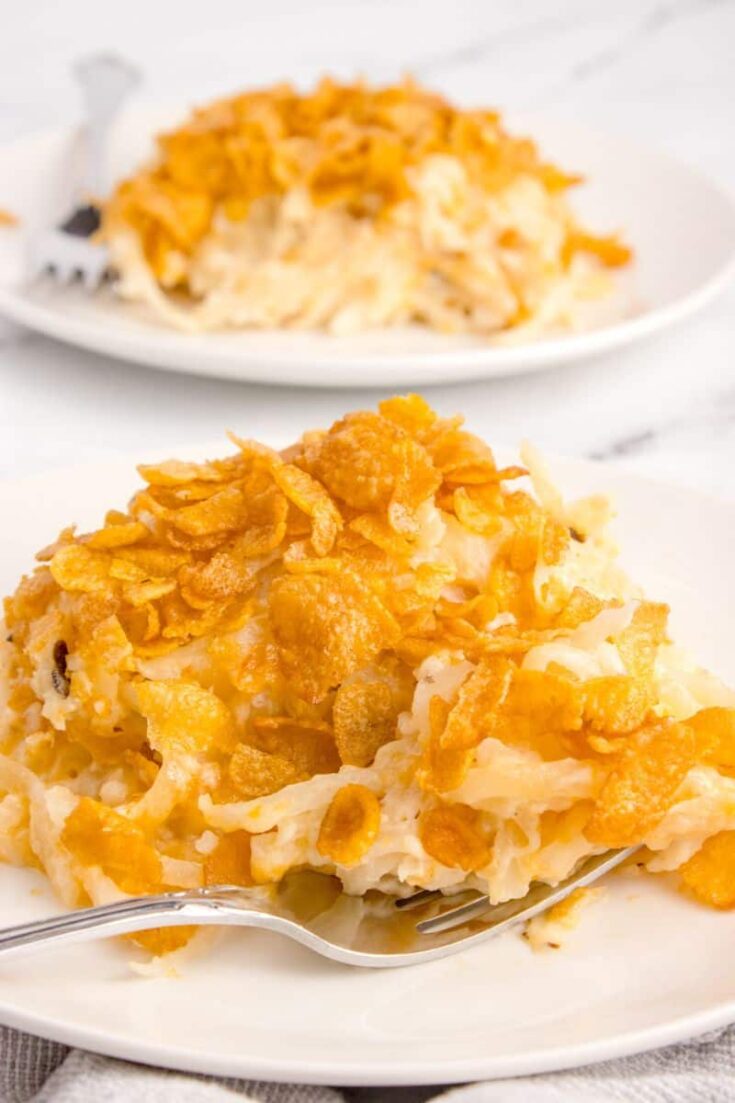 Hash Brown Casserole With Corn Flakes (Cheesy Potatoes)