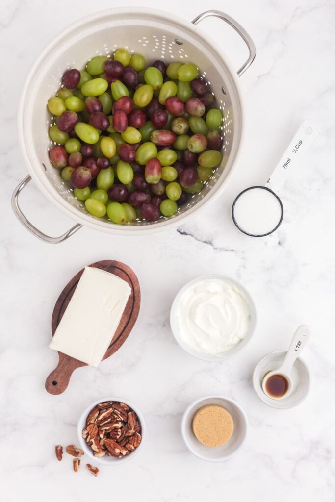 ingredients needed to make fresh grape salad