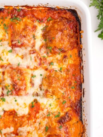 Baked lazy lasagna.